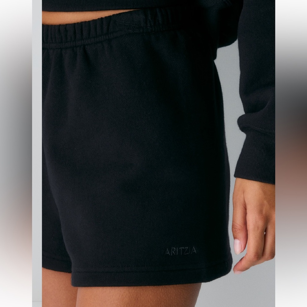 Black Aritzia TNA Fleece shorts